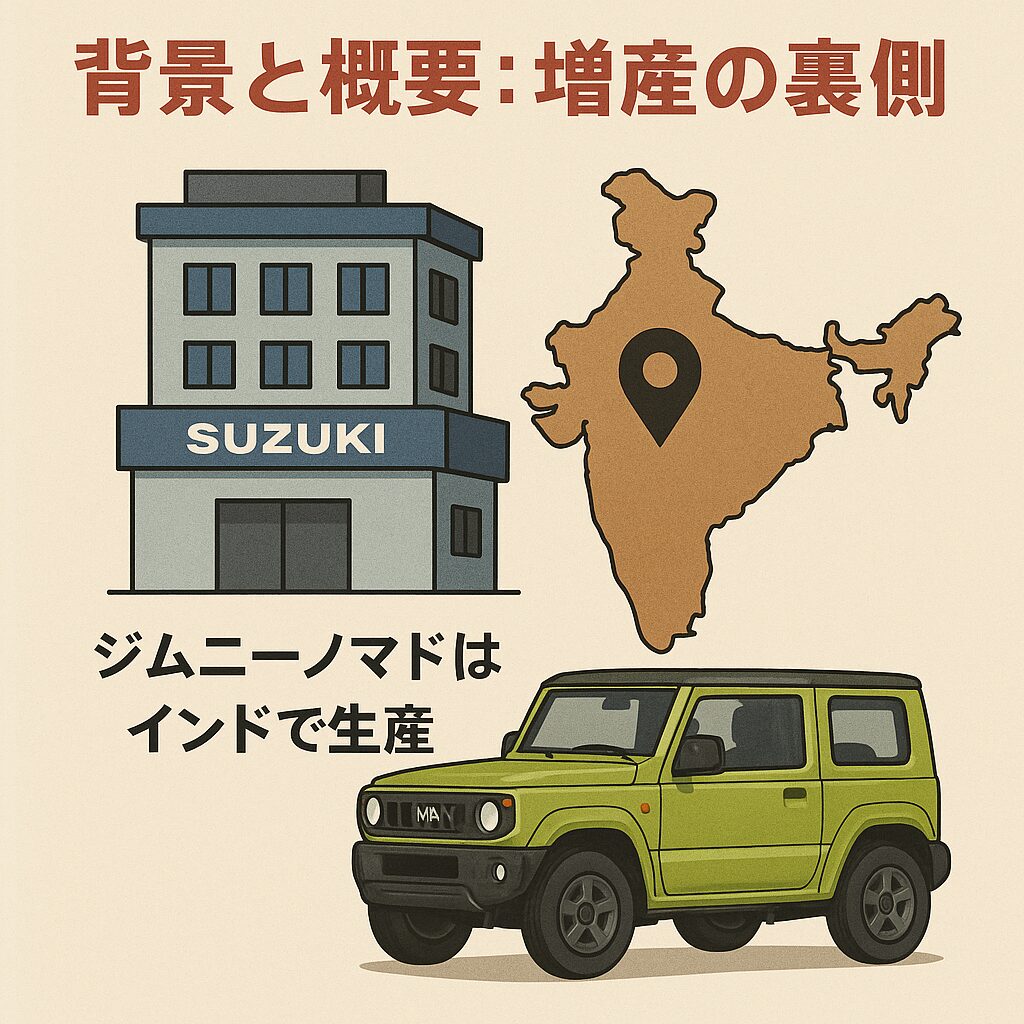 ジムニーノマドは、インドのマルチ・スズキ・インディアで現地生産