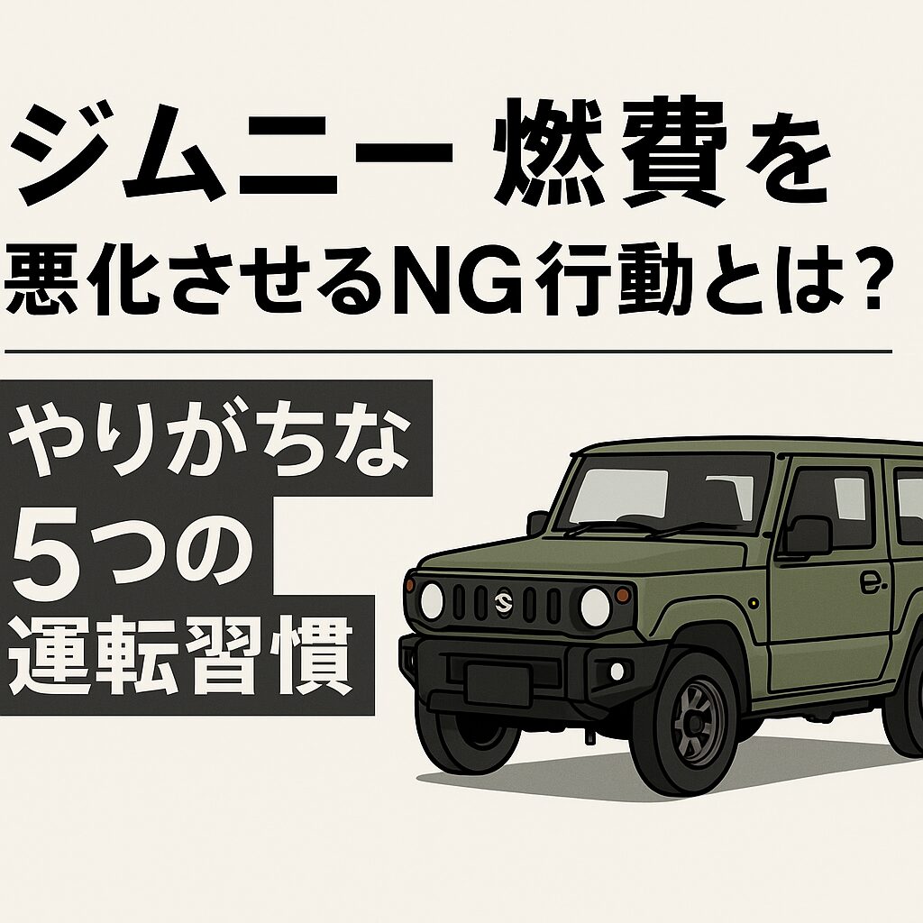 ジムニー燃費を悪化させるNG行動とは?やりがちな5つの運転習慣