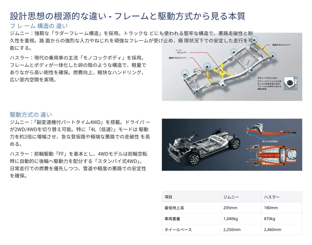 第1章:設計思想の根源的な違い - フレームと駆動方式から見る本質
