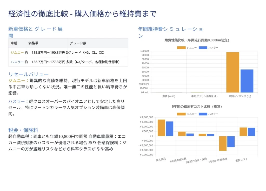 第2章:経済性の徹底比較 - 購入価格から維持費まで